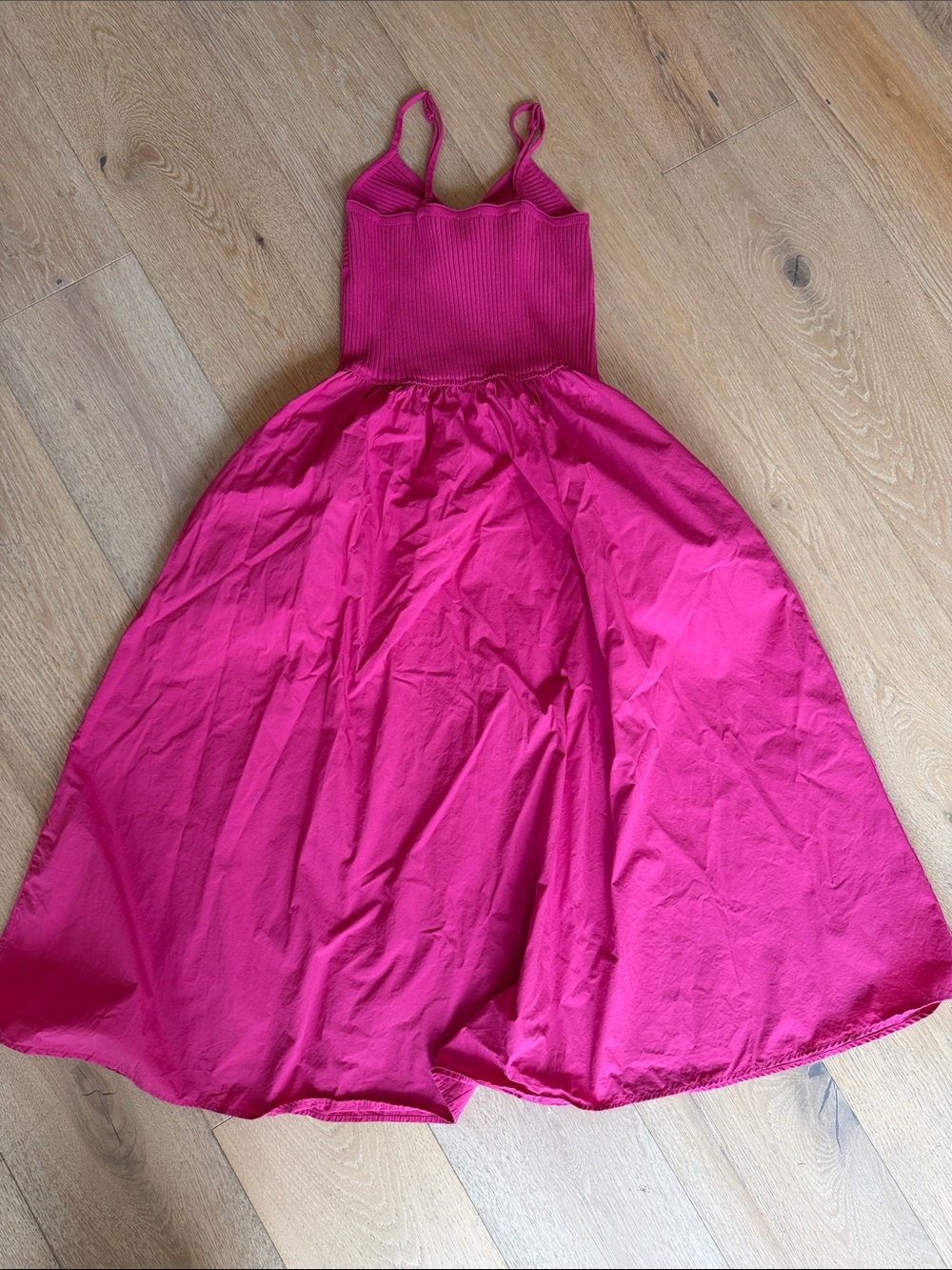 Lucy Paris Hot Pink Midi Dress with Knot Bodice - Picture 2 of 3